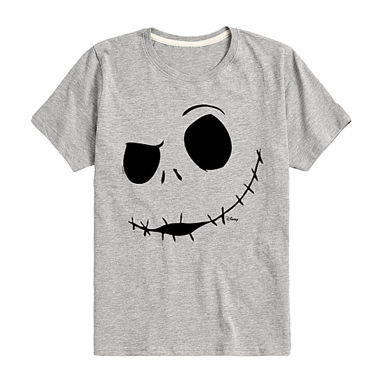 Disney Collection Boys Crew Neck Short Sleeve Regular Fit Nightmare Before Christmas Graphic T-Shirt