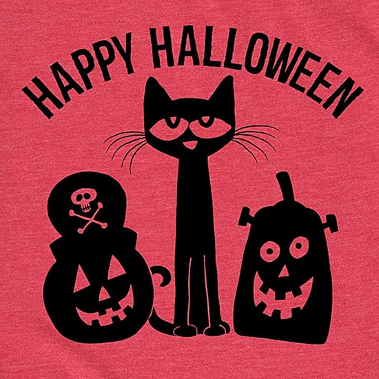 Halloween Pumpkins Little & Big Kid Boys Crew Neck Short Sleeve Regular Fit Pete the Cat Graphic T-Shirt