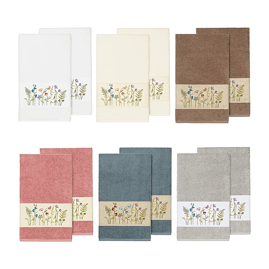 Linum Home Textiles Serenity Embellished 2-pc. Bath Towel Set