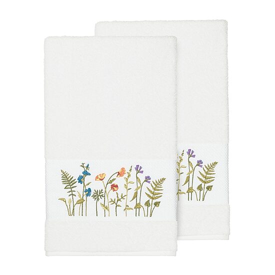 Linum Home Textiles Serenity Embellished 2-pc. Bath Towel Set