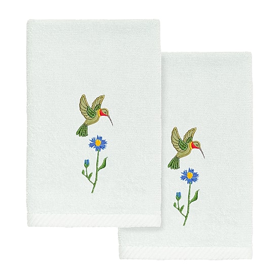 Linum Home Textiles Hada 2-pc. Embellished Fingertip Towel