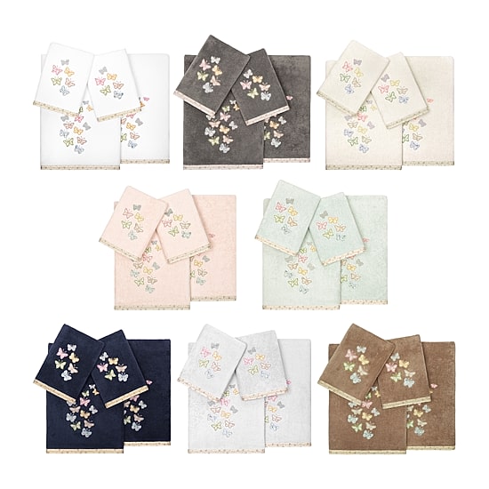 Linum Home Textiles Mariposa Embellished 4-pc. Bath Towel Set