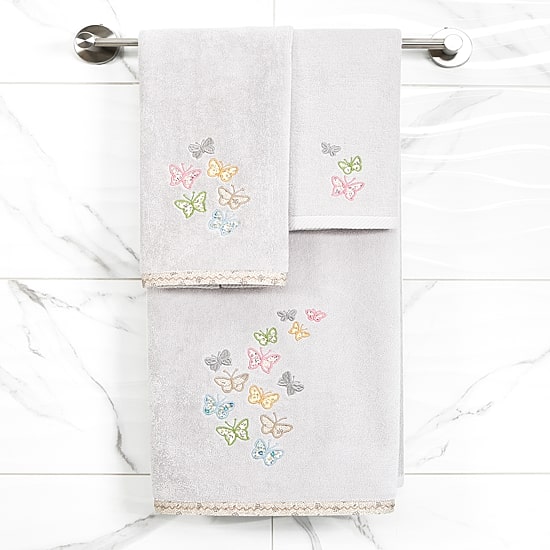 Linum Home Textiles Mariposa Embellished 4-pc. Bath Towel Set