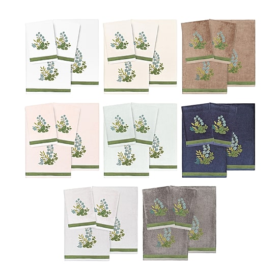 Linum Home Textiles Botanica Embellished 4-pc. Bath Towel Set