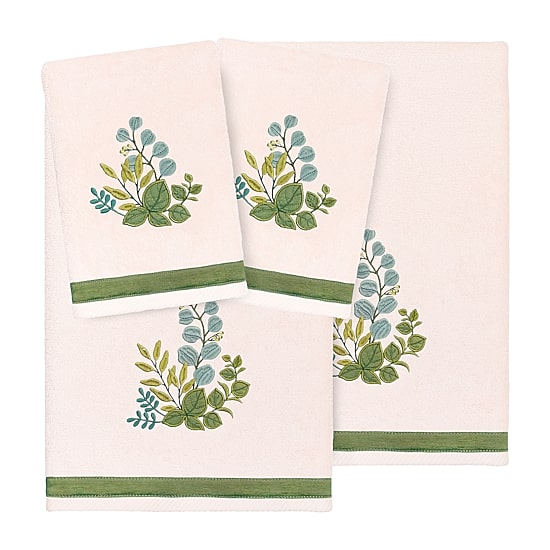 Linum Home Textiles Botanica Embellished 4-pc. Bath Towel Set