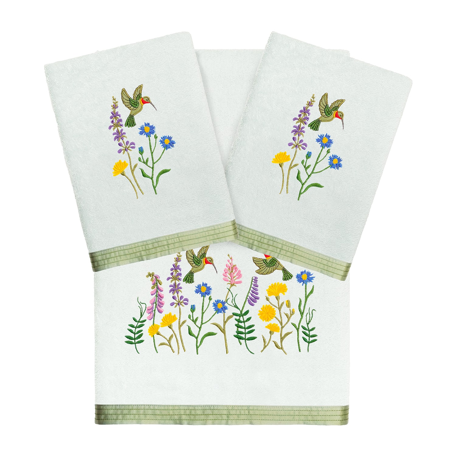 Linum Home Textiles Hada Embellished -pc. Bath Towel Set