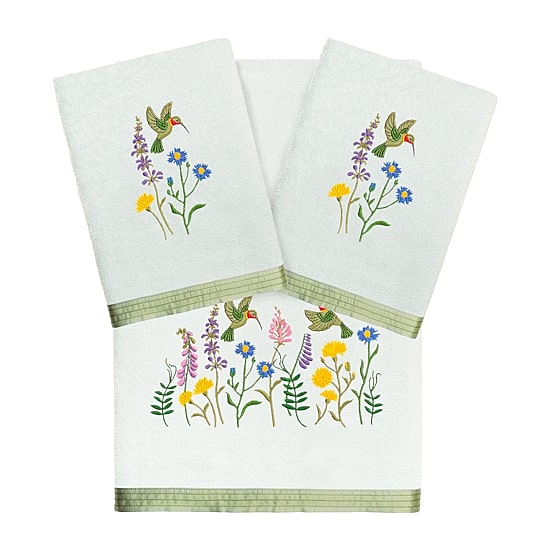 Linum Home Textiles Hada Embellished 3-pc. Bath Towel Set