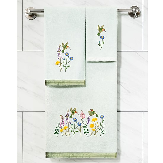 Linum Home Textiles Hada Embellished 3-pc. Bath Towel Set