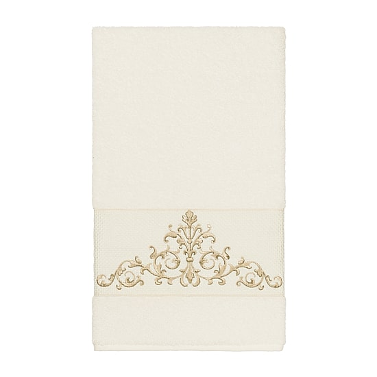 Linum Home Textiles Scarlet Embellished Scroll Bath Towel