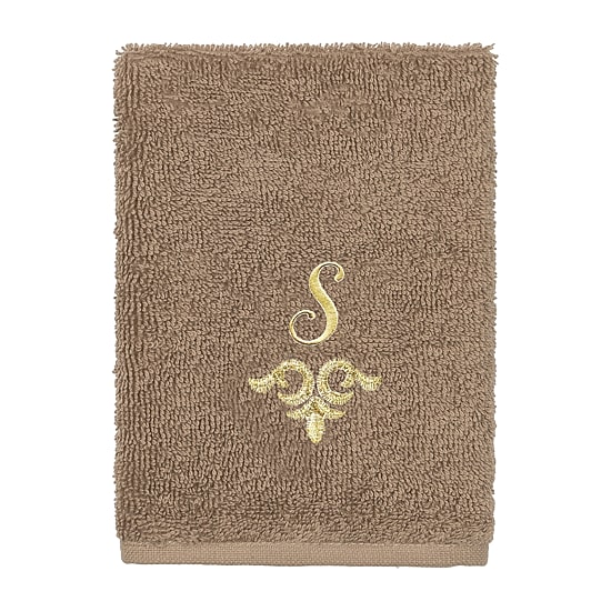 Linum Home Textiles Monica Gold 2-pc. Embellished Washcloth