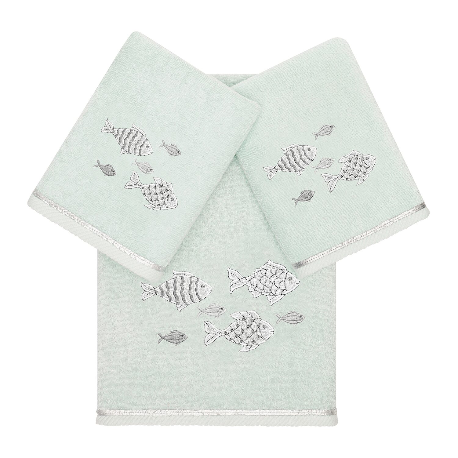 Linum Home Textiles Figi Embellished -pc. Bath Towel Set