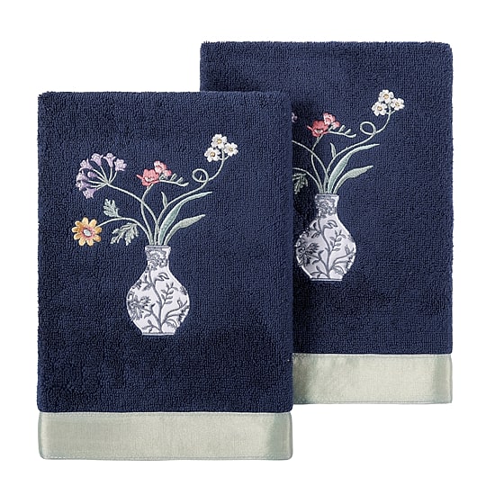 Linum Home Textiles Stella 2-pc. Embellished Hand Towel