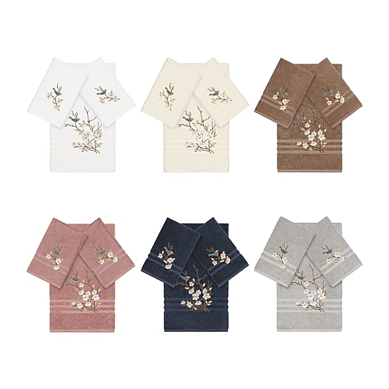 Linum Home Textiles Springtime Embellished 3-pc. Bath Towel Set