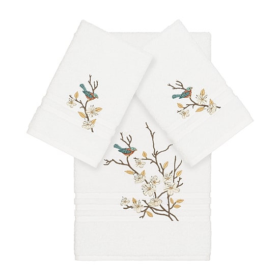 Linum Home Textiles Springtime Embellished 3-pc. Bath Towel Set