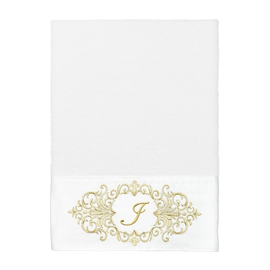 Linum Home Textiles Monica Gold Embellished 2-pc. Bath Towel Set