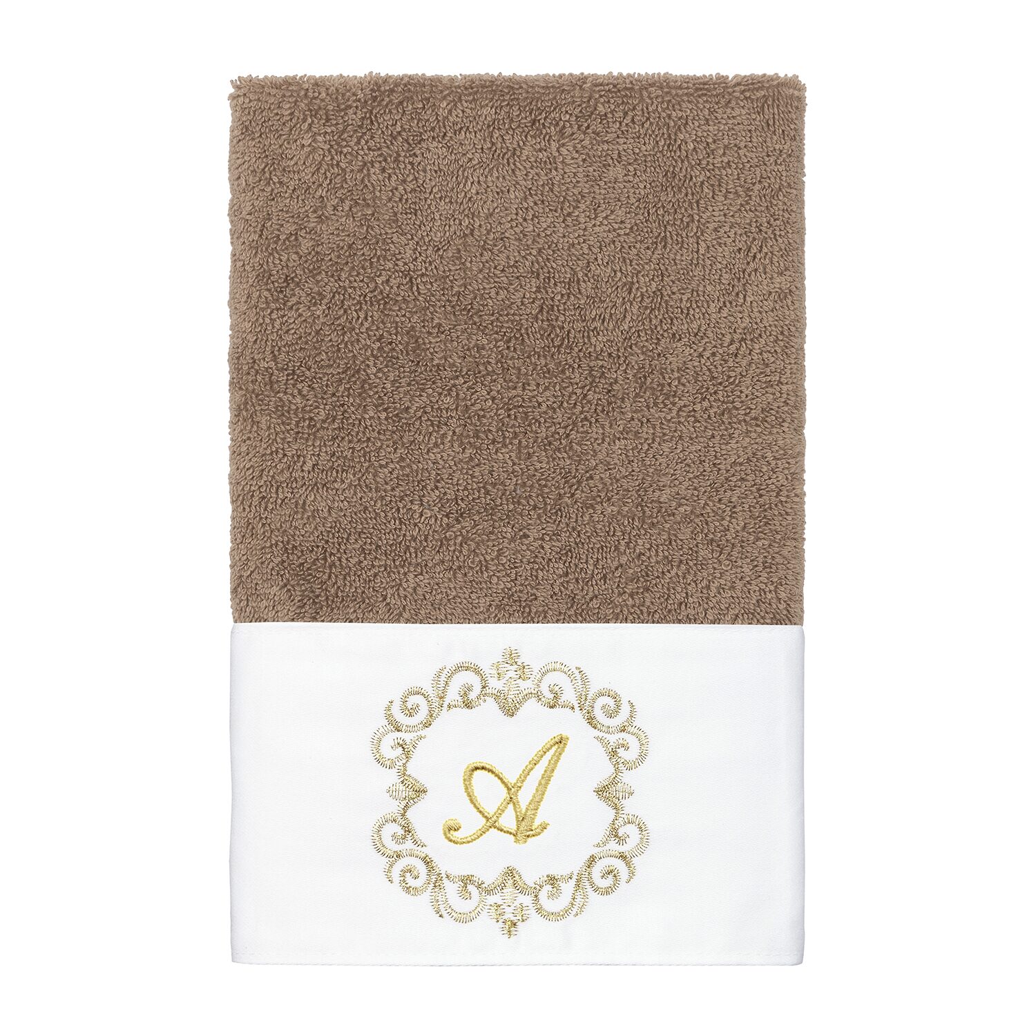 Linum Home Textiles Monica Gold 2-pc. Embellished Hand Towel
