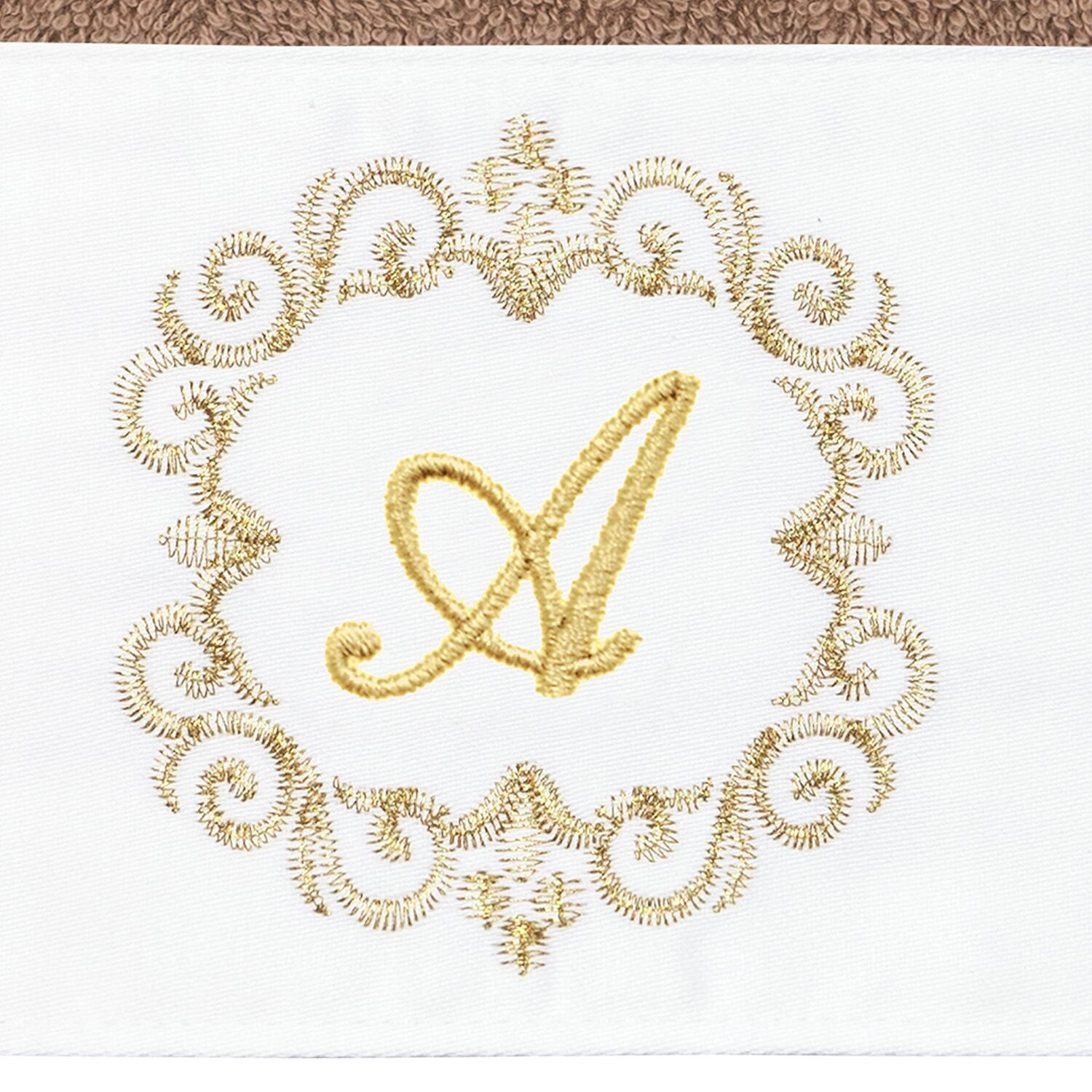 Linum Home Textiles Monica Gold 2-pc. Embellished Hand Towel
