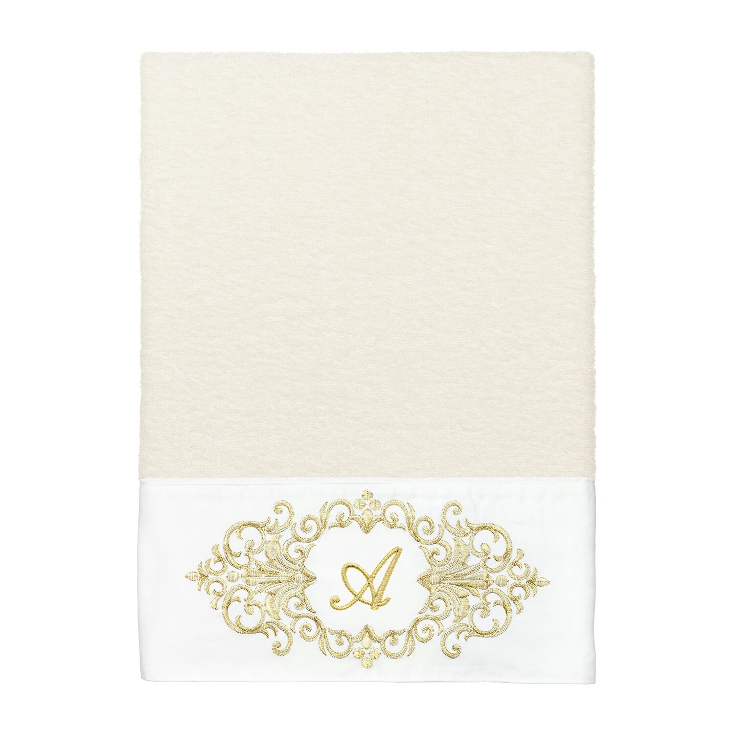Linum Home Textiles Monica Gold Embellished 2-pc. Bath Towel Set