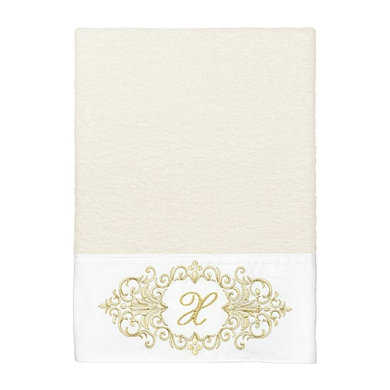 Linum Home Textiles Monica Gold Embellished 2-pc. Bath Towel Set