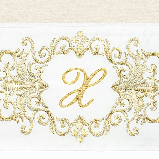 Linum Home Textiles Monica Gold Embellished 2-pc. Bath Towel Set