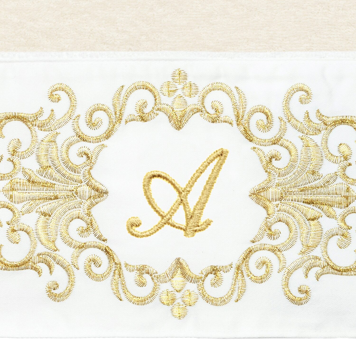 Linum Home Textiles Monica Gold Embellished 2-pc. Bath Towel Set