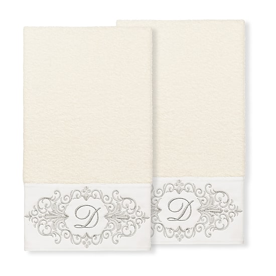 Linum Home Textiles Monica Silver Embellished 2-pc. Bath Towel Set