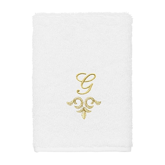 Linum Home Textiles Monica Gold 2-pc. Embellished Washcloth