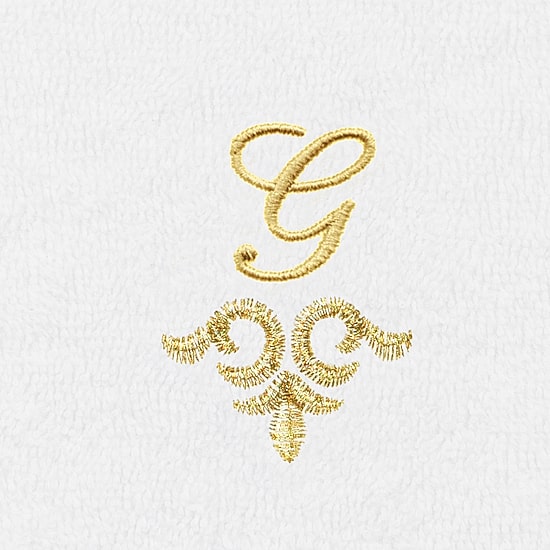 Linum Home Textiles Monica Gold 2-pc. Embellished Washcloth
