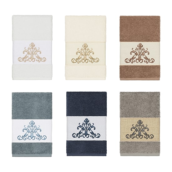 Linum Home Textiles Scarlet Embellished Hand Towel
