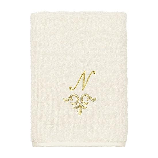 Linum Home Textiles Monica Gold 2-pc. Embellished Washcloth