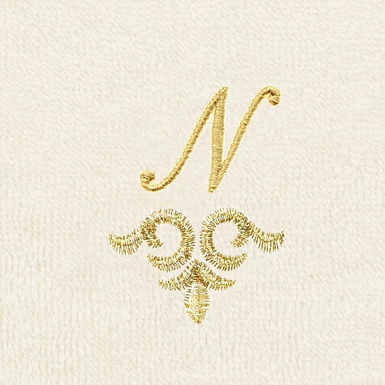 Linum Home Textiles Monica Gold 2-pc. Embellished Washcloth