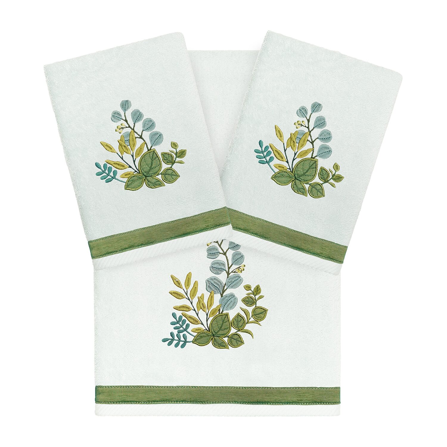 Linum Home Textiles Botanica Embellished -pc. Bath Towel Set