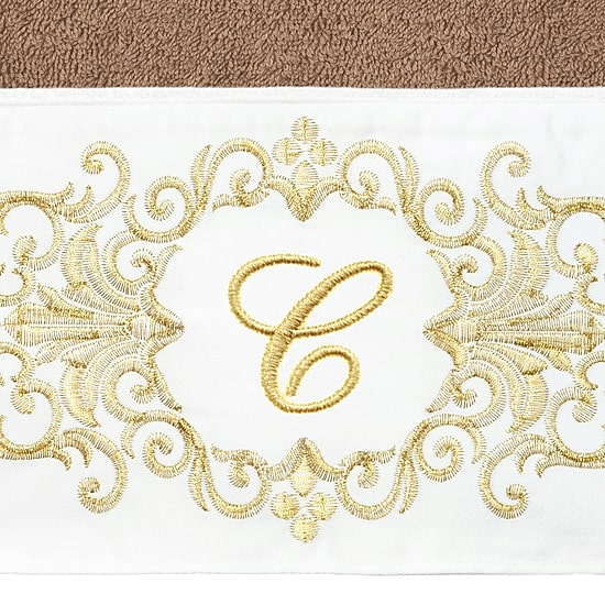 Linum Home Textiles Monica Gold Embellished 2-pc. Bath Towel Set
