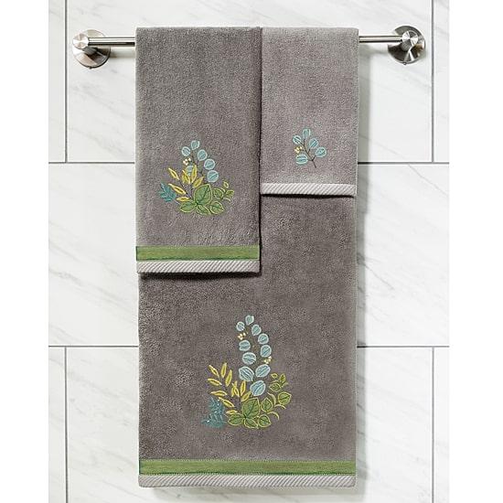 Linum Home Textiles Botanica 2-pc. Embellished Hand Towel