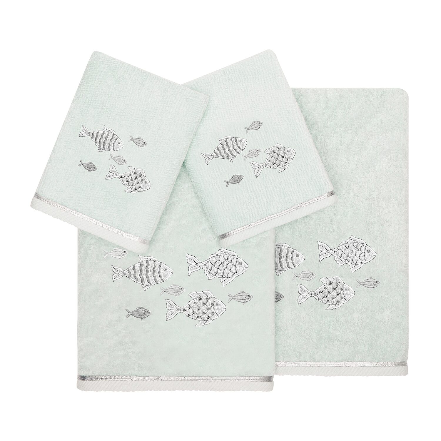 Linum Home Textiles Figi Embellished 4-pc. Bath Towel Set