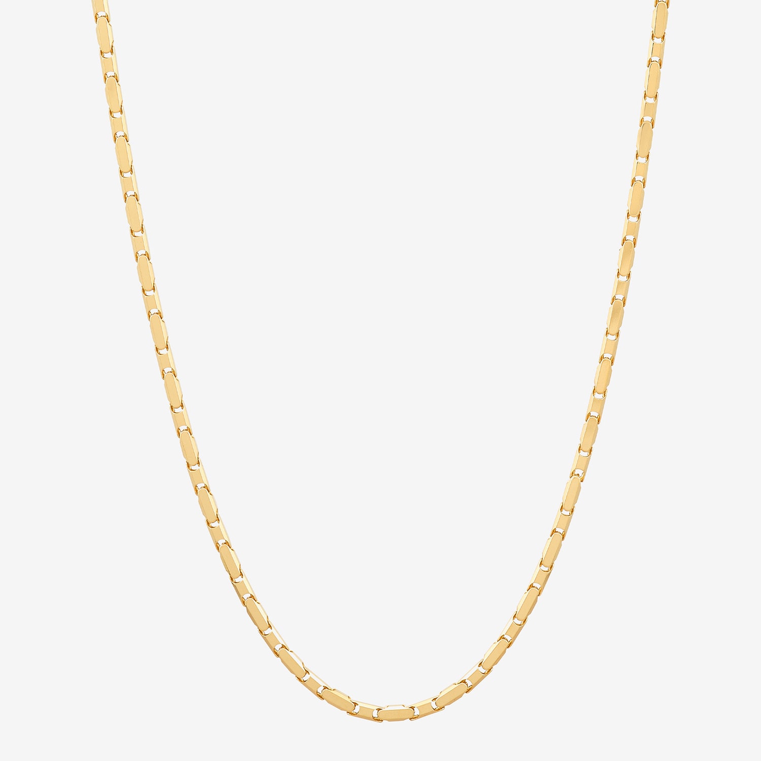 Womens 14K Gold 18 Inch Link Chain Necklace
