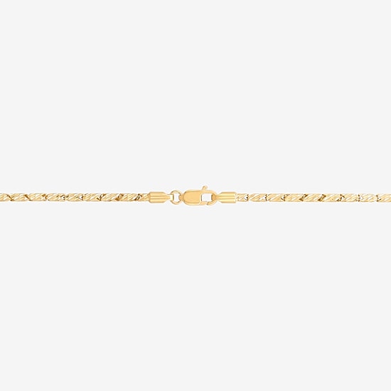 Womens 14K Gold 18 Inch Link Chain Necklace