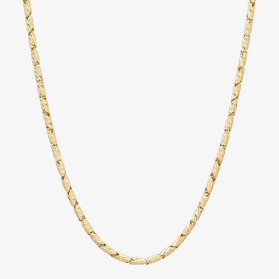 Womens 14K Gold 18 Inch Link Chain Necklace