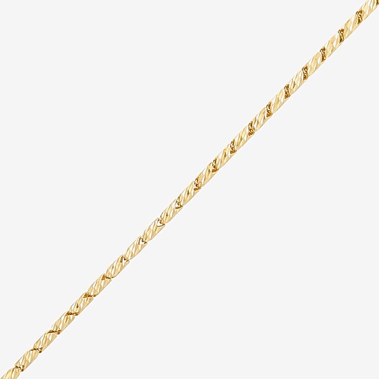 Womens 14K Gold 18 Inch Link Chain Necklace