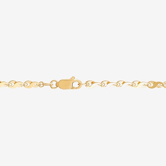 Womens 14K Gold 22 Inch Link Chain Necklace