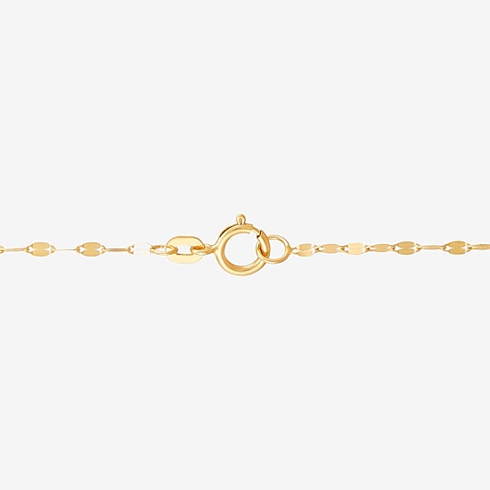 Made in Italy Womens 14K Gold Heart 18 Inch Pendant Necklace