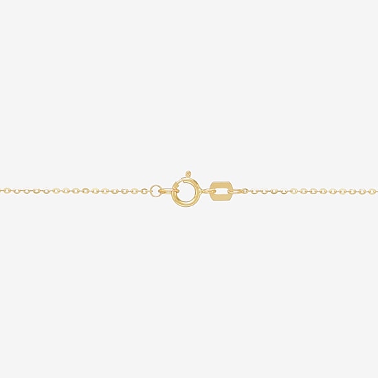 Womens 14K Two Tone Gold 18 Inch Link Chain Necklace