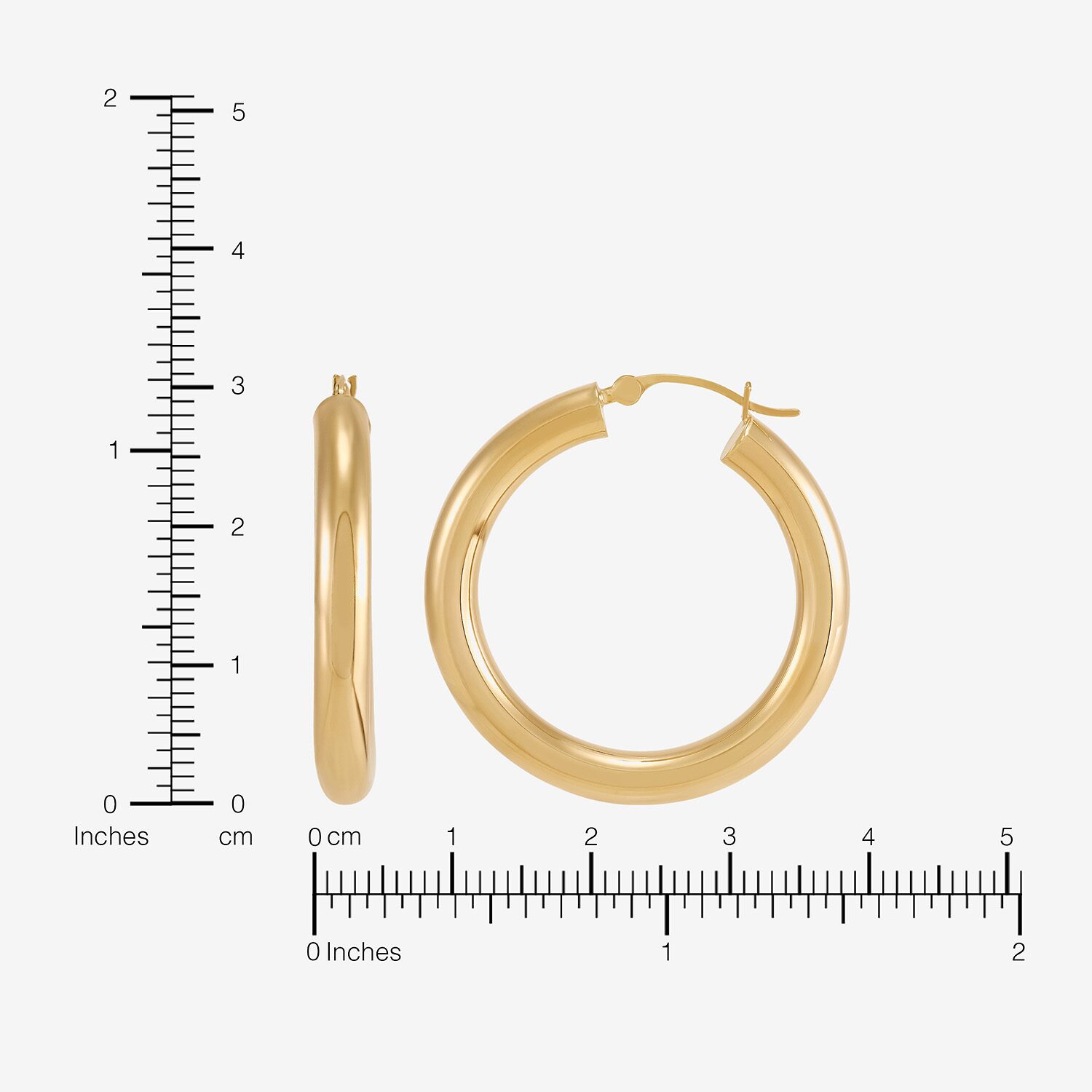 Bonded Brilliance Womens 14K Gold Bonded With Sterling Silver 30mm Hoop Earrings