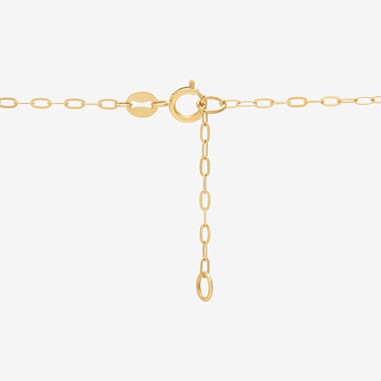 Gold Addiction Womens 10K Gold 17 Inch Paperclip Chain Necklace