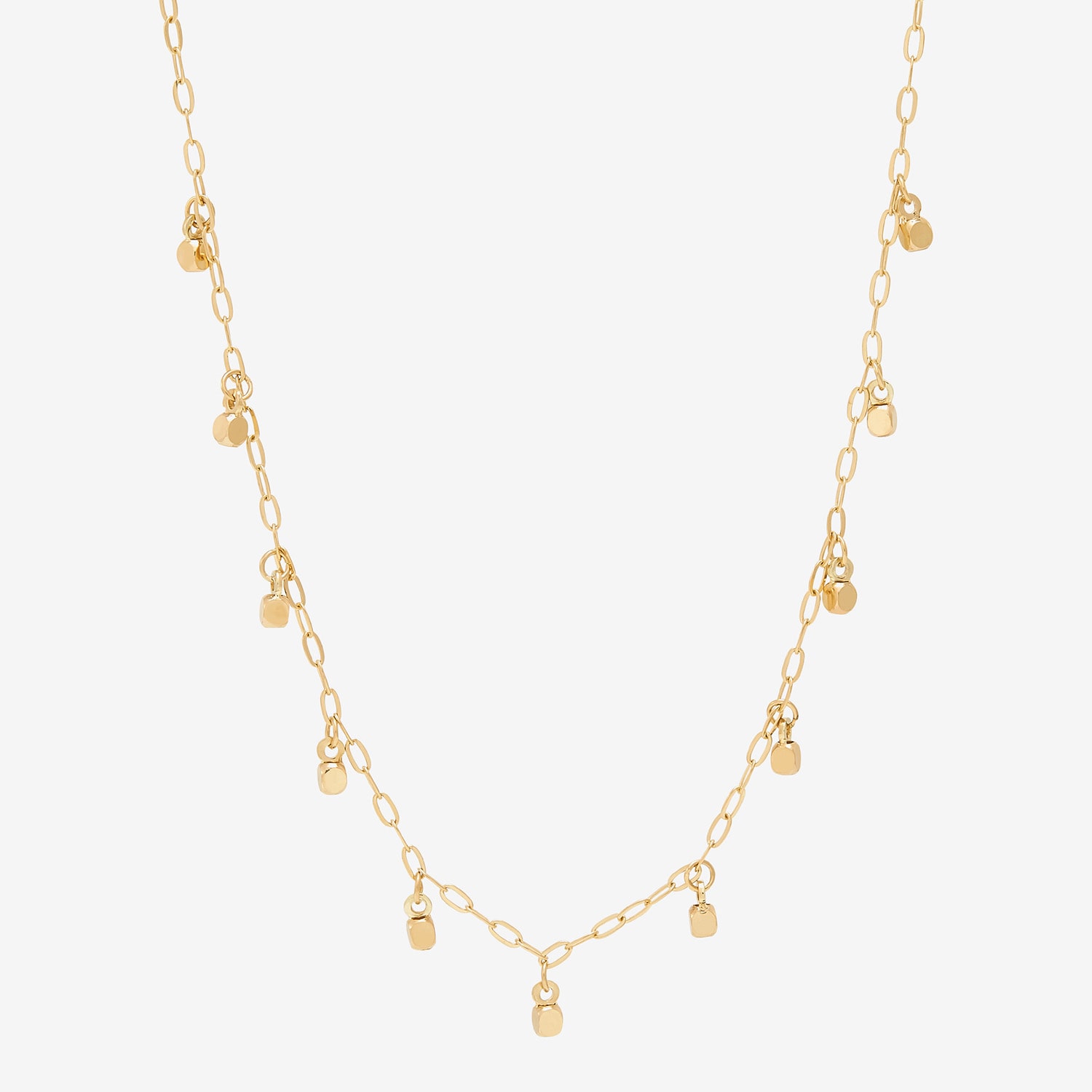 Gold Addiction Womens 10K Gold 17 Inch Paperclip Chain Necklace