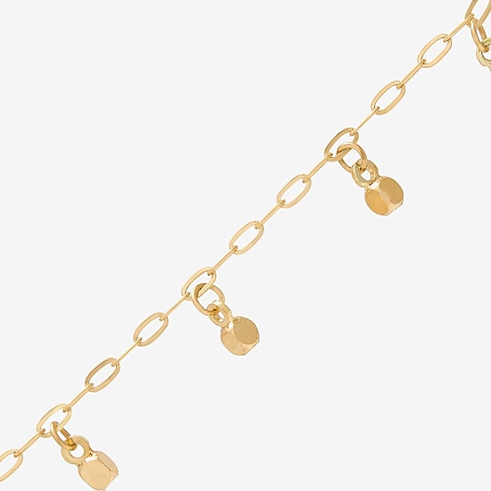 Gold Addiction Womens 10K Gold 17 Inch Paperclip Chain Necklace