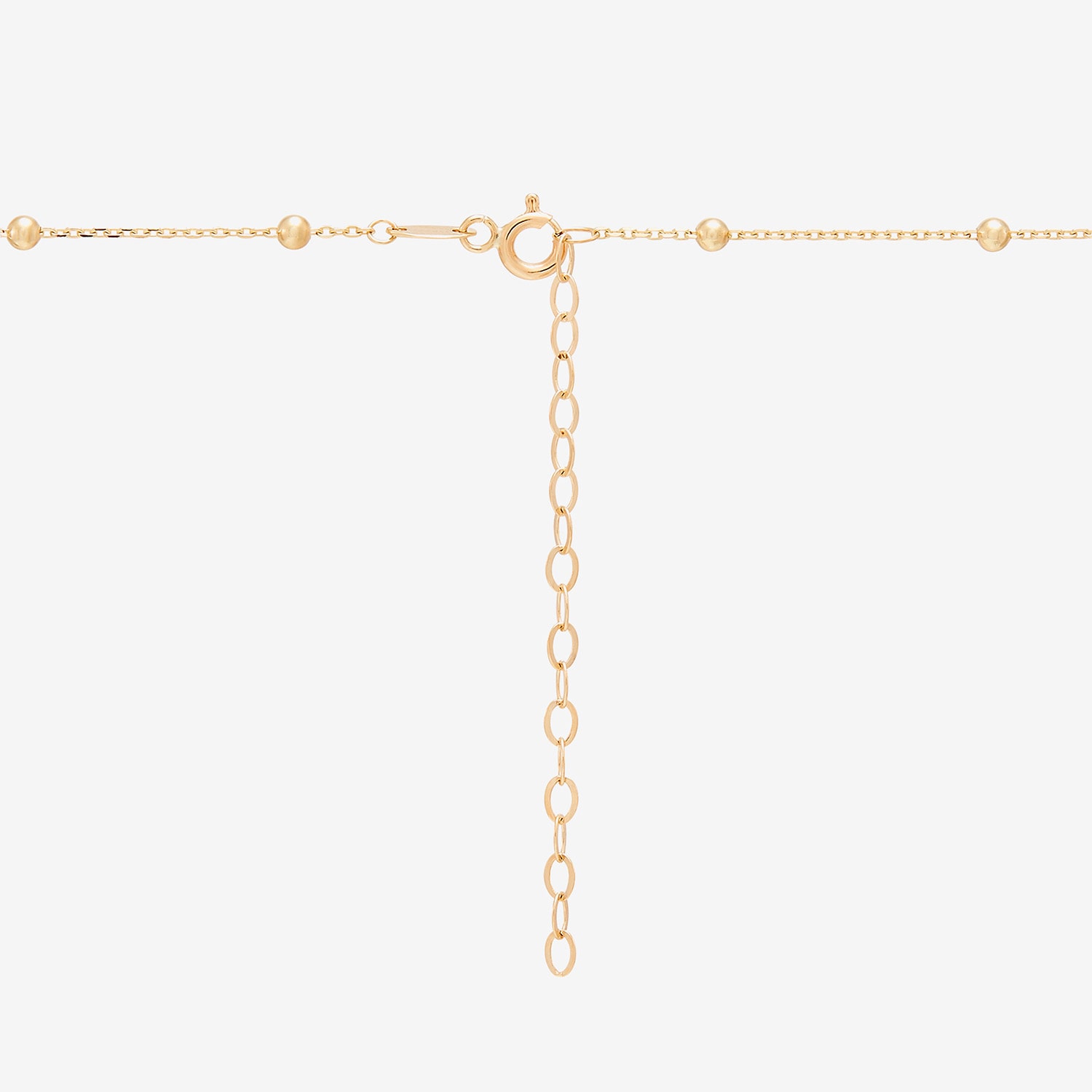 Gold Addiction Womens 10K Gold Inch Cable Chain Necklace