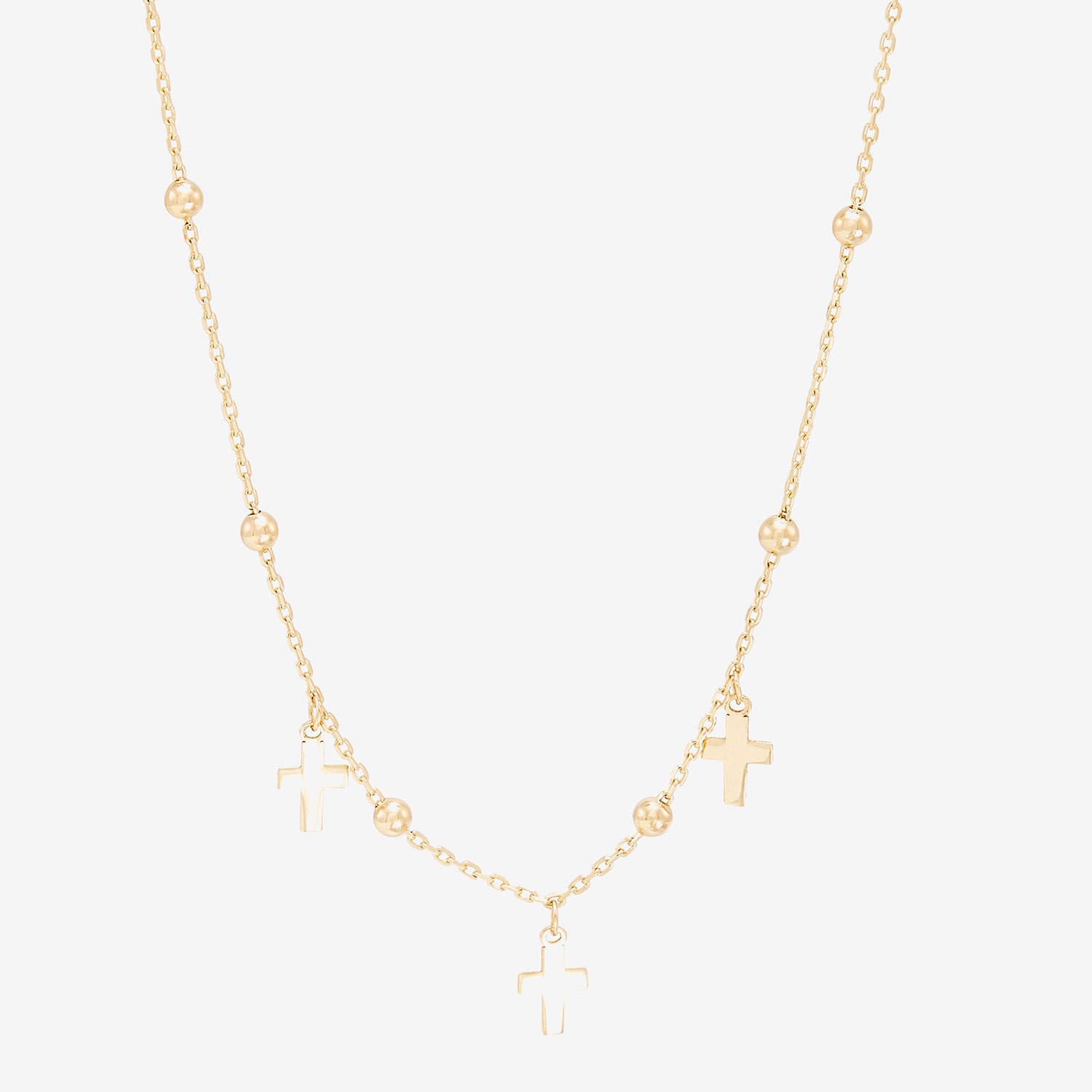 Gold Addiction Womens 10K Gold Inch Cable Chain Necklace