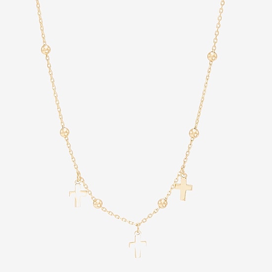 Gold Addiction Womens 10K Gold 18 Inch Cable Chain Necklace