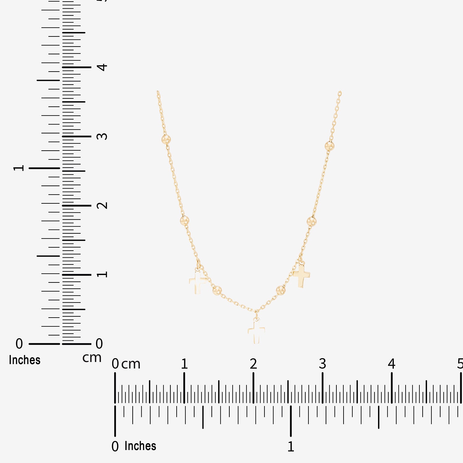 Gold Addiction Womens 10K Gold Inch Cable Chain Necklace